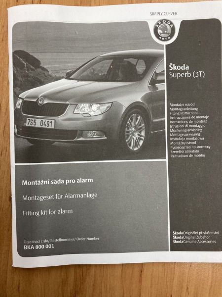 MONTÁŽNÍ SADA PRO ALARM BKA700001 - SUPERB II