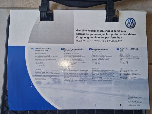 OE sada gumových kobereců VW Sharan