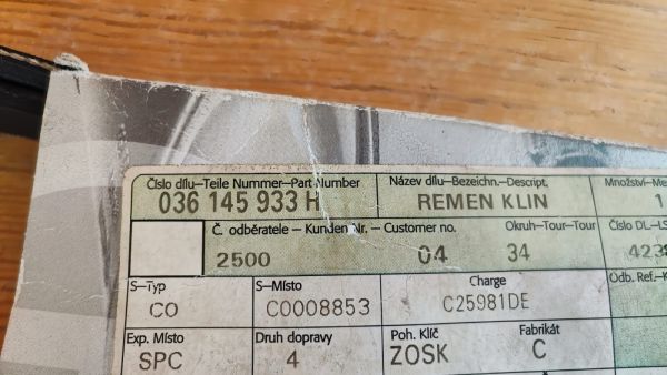 KLÍNOVÝ ŽEBROVÝ ŘEMEN