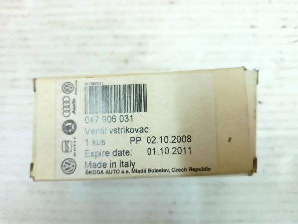 VENTIL VSTŘIKOVACÍ EXP 01.10.2011