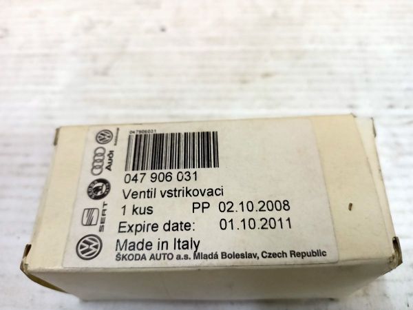 VENTIL VSTŘIKOVACÍ EXP 01.10.2011