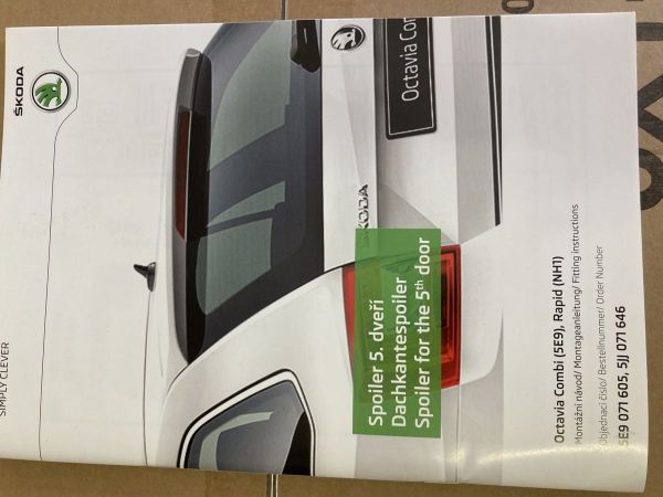 Spojler pro zadní víko ŠKODA RAPID SPACEBACK
