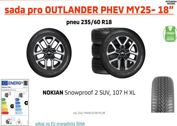 KOMPLETNÍ KOLA OUTLANDER - 235/60 R18 102H XL / NOKIAN Snowproof 2 SUV
