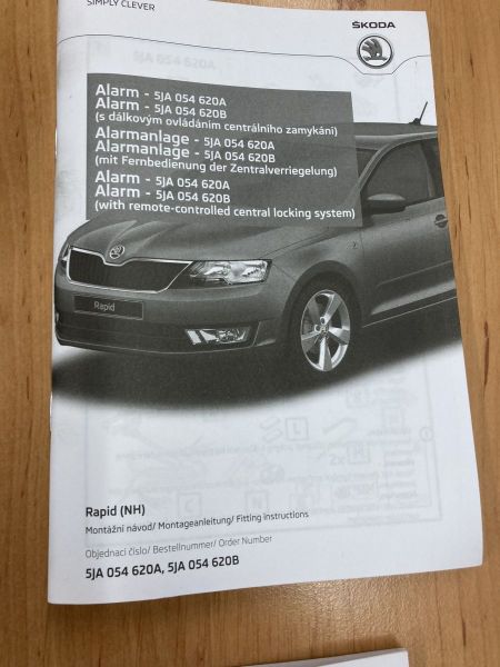 SADA ALARMU ŠKODA RAPID 2013-2015