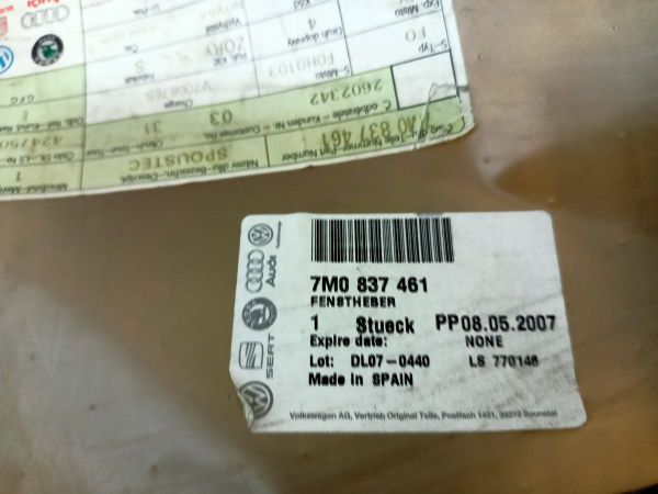 SPOUŠTĚČ SKLA BEZ MOTORU