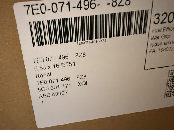 SADA ALU KOL - DISK 6,5J X 16, "Corvara" pro T5, T5 GP, T6, T6.1